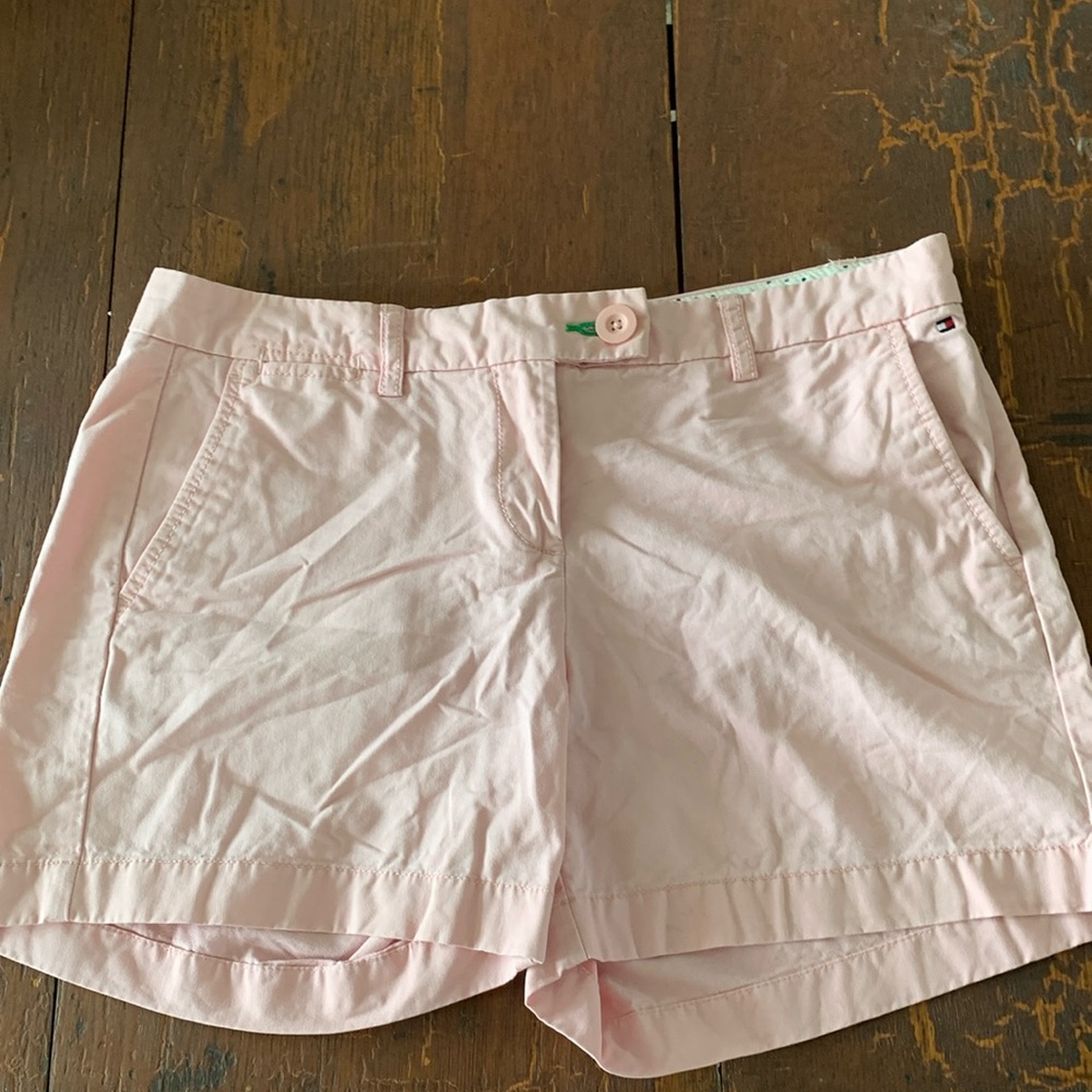 Tommy Hilfiger pink jean shorts gently used
